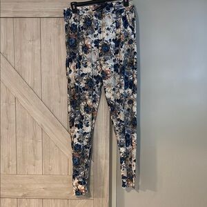 Floral Print soft drawstring joggers